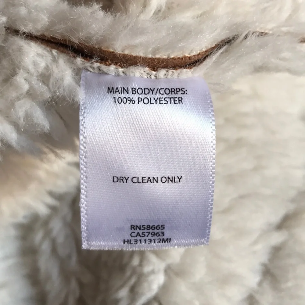 HINGE TAN AND CREAM COZY CHIC LARGE BROWN VEST